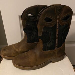 Double H Men's Tan and Black Western Boots